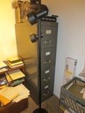 File cabinet, lamp