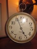 Antique clock, end table / alarm clock