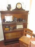 Barrister Boxes, 3 boxes, antique clock, antique cameras