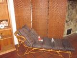 Rattan Chaise lounge chair, Wicker 3 piece folding screen