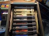 Nintendo games in storage box