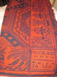 Antique Wool Blanket, 1861? 