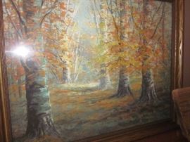 Vintage painting, Walter Eyden "Autumn Landscape"