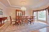 Pennsylvania House, Dining Room set, China Cabinet, Table and 10 chairs, Buffet. Karastan rug. Schonbek crystal chandelier 