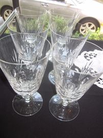 6 Val St. Lambert Cut crystal