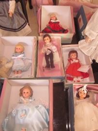 Madam Alexander Dolls. All dolls mint condition in box.
