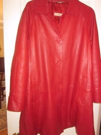 Red leather jacket