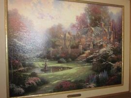 Thomas Kinkade oil painting, "Spring Gate" 