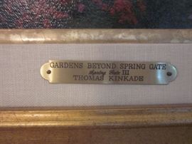 Thomas Kinkade Oil Painting,  "Spring Gate" 