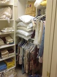 Some of the many fine linens sets