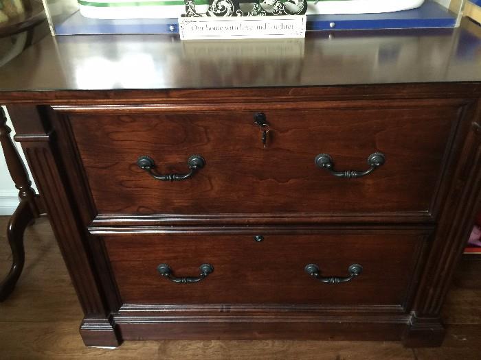 two drawer wood file cabinet.  get your office organized and looking elegant.$350 OBO