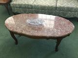 Marble cocktail table. Family Heritage Estate Sales, LLC www.familyheritageestatesales.com