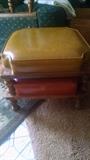 MID-CENTURY MODERN DOUBLE FOOT STOOLS...GREAT COLORS !!!