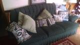 **COUNTRY*** SLEEPER GREEN SOFA COUCH