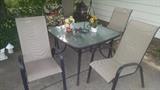OUTDOOR PATIO TABLE W/ CHIARS