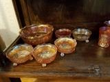 carnival ware large and small bowls