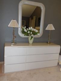 Ello Dresser and Mirror-lamps (will separate suite pieces)