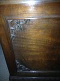 Detail on front of cedar chest