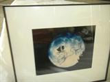 Framed ET photo autographed by Steven Spielberg