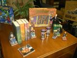 Selection of Harry Potter books, games and collectibles