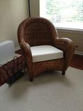 3 Pottery Barn wicker chairs with cushions