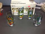Vintage Anchor Hocking 12 days of Christmas complete set of glasses