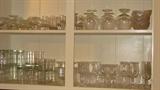 If you enjoy entertaining, then this is the estate sale for you!  We have an extensive collection of glasses and crystal from tall to old fashioned sized, wine glasses, brandy snifters, champagne flutes, shot glasses, cocktail pitchers, and just about any item you may need to fully appoint a bar or serving area in your home.  This photo shows only a fraction of the glassware available at the sale.