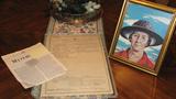 The painting and magazine article come from a vintage Texas Monthly, but people who are interested in Texas trivia and historical items will want to check out this original and genuine document under glass that shows Governor Miriam A. "Ma" Ferguson's signature.