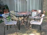 ...a comfortable patio dining set...
