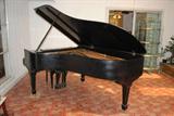 Here we see the Model B Serial Number 241350 pianoforte with the lid up.  Notice that it has the original ebonized finish.  It is approximately 7'.