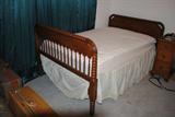 Spool bed of cherry.  American c. 1870-1880.