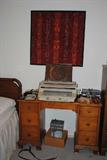 Wooden desk.  Need a word processor?