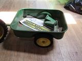 VINTAGE JOHN DEERE PEDAL CAR WITH TRAILER