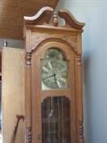 OAK GRANDFATHER CLOCK