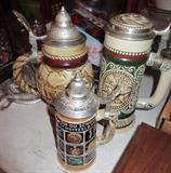 COLLECTION OF VINTAGE BEER STEINS