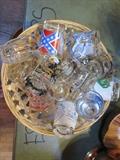 LOTS OF SHOT GLASSES FROM ALL OVER