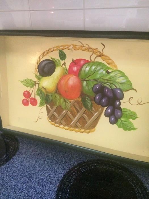 Hand-painted fruit tray