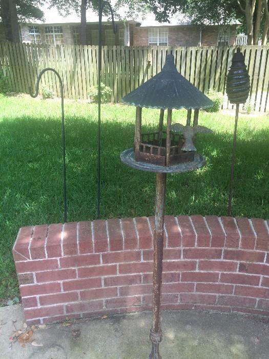 Hanging plant hooks & bird feeder