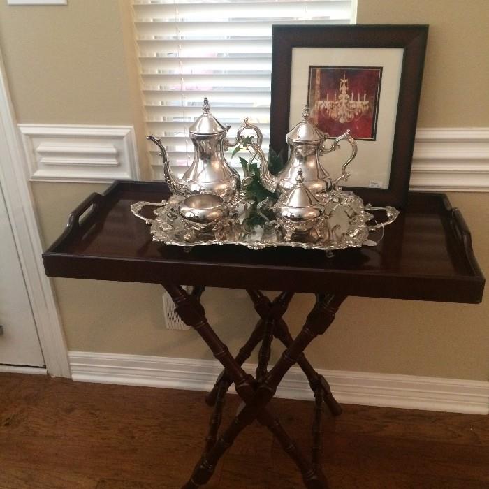 Serving tray table & another tea set