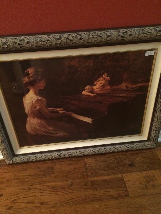 Piano framed art