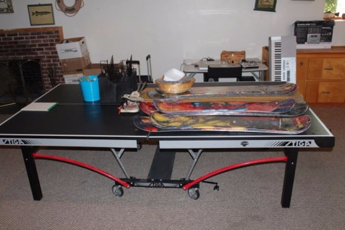 Ping Pong Table & Brand New Snow Boards