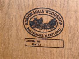 Detail of stamp under the Windsor Arm Chairs and Table...this is in excellent condition...and we are selling it as a SET