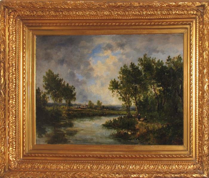 Louis Watelin (1838 - 1907) Oil on canvas, ornately framed