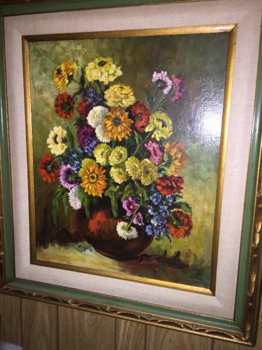 FLOWERS FRAMED ART