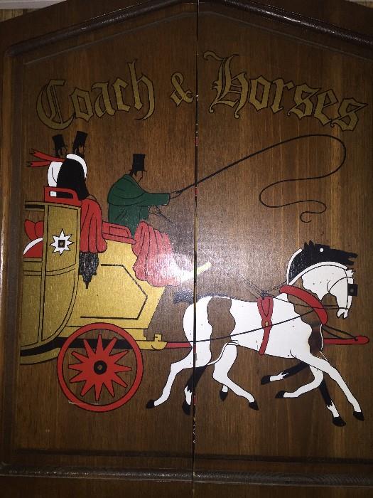 COACH AND HORSES DART BOARD GAME