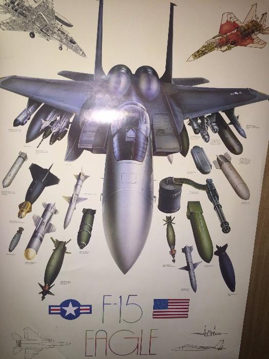 VINTAGE F-15 EAGLE POSTER