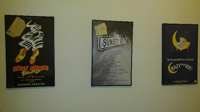 theater posters, autographed by cast