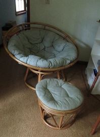 Pappasan chair and stool vintage