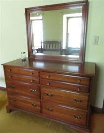 cherry mirrored chest