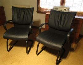 2 black chairs